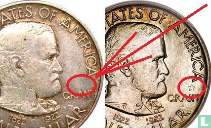 Verenigde Staten ½ dollar 1922 (zonder ster) "100th anniversary Birth of Ulysses S. Grant" - Afbeelding 3