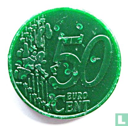 50 euro cent groen - keerzijde blanco  - Image 1