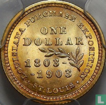États-Unis 1 dollar 1903 "100th anniversary of the Louisiana purchase - Thomas Jefferson" - Image 1