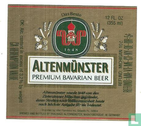 Altenmünster premium Bavarian beer