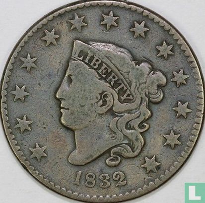 United States 1 cent 1832 (type 1) - Image 1
