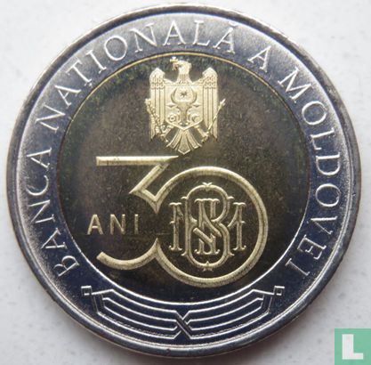 Moldova 10 lei 2021 "30 years since the inauguration of the National Bank" - Image 2