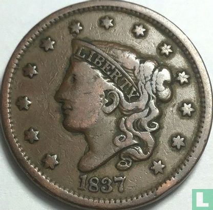 United States 1 cent 1837 (type 4) - Image 1