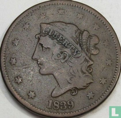 United States 1 cent 1839 (type 4) - Image 1