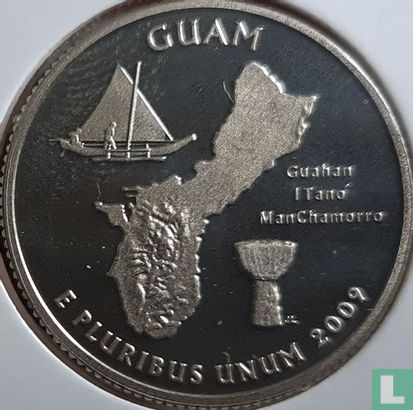 United States ¼ dollar 2009 (PROOF - copper-nickel clad copper) "Guam" - Image 1
