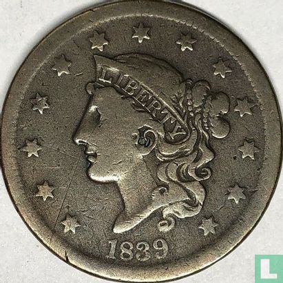 United States 1 cent 1839 (type 3) - Image 1