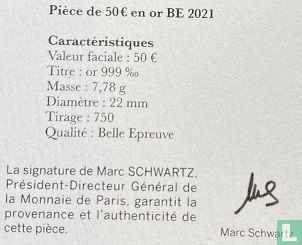 Frankrijk 50 euro 2021 (PROOF - goud) "200th anniversary Death of Napoleon" - Afbeelding 3