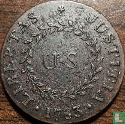 États-Unis 1 cent 1783 (Nova Constellatio - type 1) - Image 1