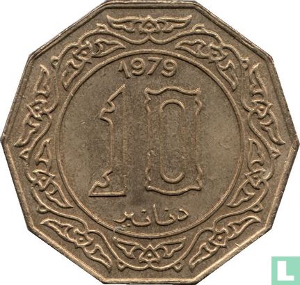 Algerije 10 dinars 1979 (aluminium-brons) - Afbeelding 1