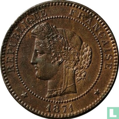 Frankrijk 10 centime 1871 (A) - Afbeelding 1