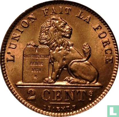 Belgium 2 centimes 1919/14 (FRA) - Image 2