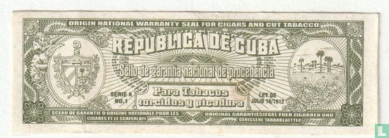 Origin National Warranty Seal  for Cigars and Cut Tabacco - Afbeelding 1
