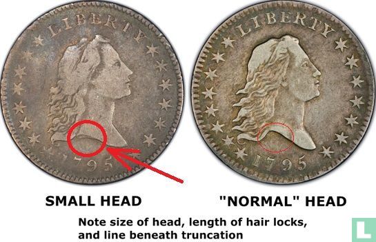 États-Unis ½ dollar 1795 (petite tête) - Image 3