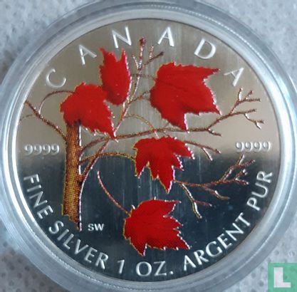 Canada 5 dollars 2004 (PROOF) "Winter maple leaves" - Image 2