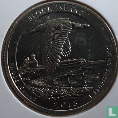 Vereinigte Staaten ¼ Dollar 2018 (PP - verkupfernickelten Kupfer) "Block Island" - Bild 1