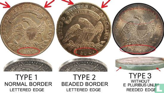 États-Unis ½ dollar 1836 (type 3) - Image 3