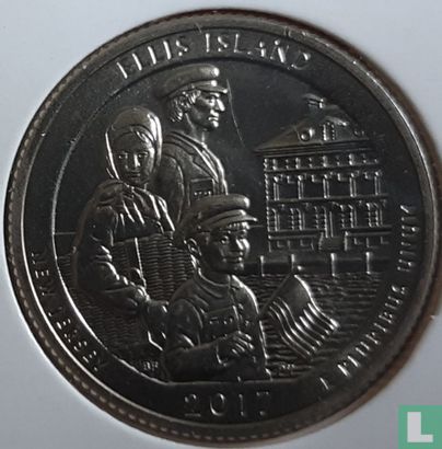 United States ¼ dollar 2017 (PROOF - copper-nickel clad copper) "Ellis Island" - Image 1