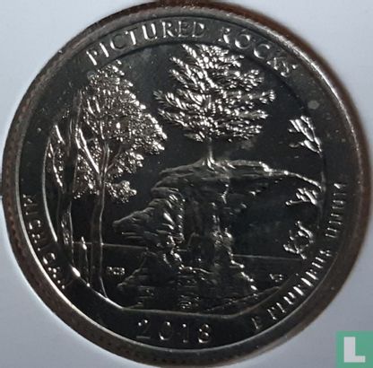 Verenigde Staten ¼ dollar 2018 (PROOF - koper bekleed met koper-nikkel) "Pictured Rocks" - Afbeelding 1