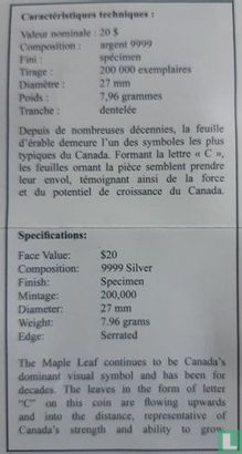 Canada 20 dollars 2011 "Maple leaves" - Afbeelding 3