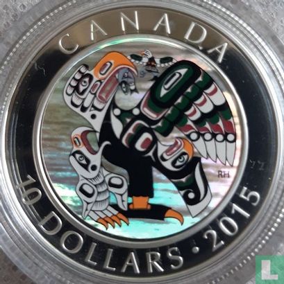 Kanada 10 Dollar 2015 (PP) "First nations art - Mother eagle feeding baby" - Bild 1