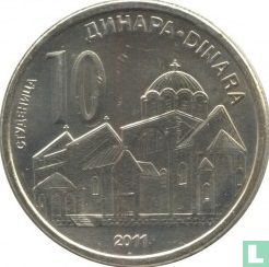 Serbia 10 dinara 2011 (type 1) - Image 1