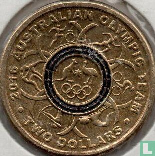 Australien 2 Dollar 2016 (Schwarz gefärbte) "Australian olympic team" - Bild 2