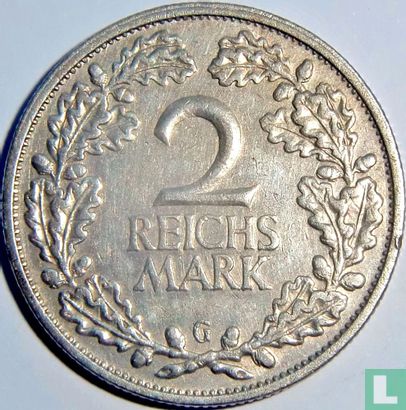 Duitse Rijk 2 reichsmark 1931 (G) - Afbeelding 2