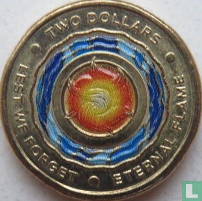 Australia 2 dollars 2018 (without C) "Lest we forget - Eternal flame" - Image 2