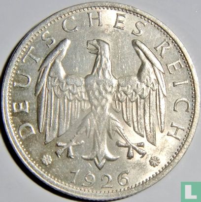 Empire allemand 2 reichsmark 1926 (E) - Image 1