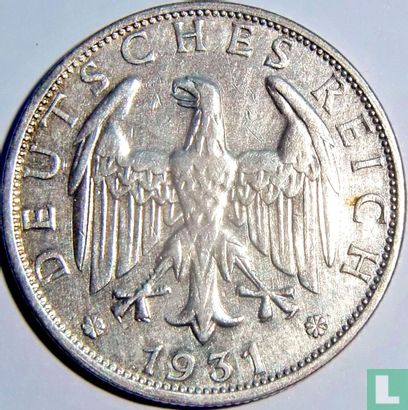 Duitse Rijk 2 reichsmark 1931 (J) - Afbeelding 1