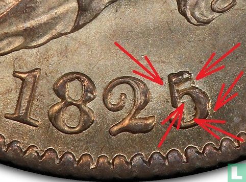 United States ¼ dollar 1825 (1825/4/2) - Image 3