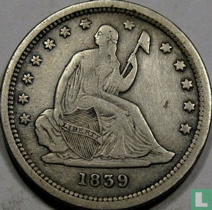 États-Unis ¼ dollar 1839 - Image 1