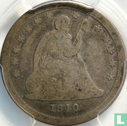États-Unis ¼ dollar 1840 (sans lettre) - Image 1