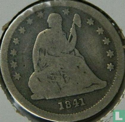 United States ¼ dollar 1841 (O) - Image 1