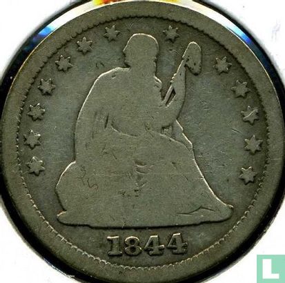 Verenigde Staten ¼ dollar 1844 (O) - Afbeelding 1