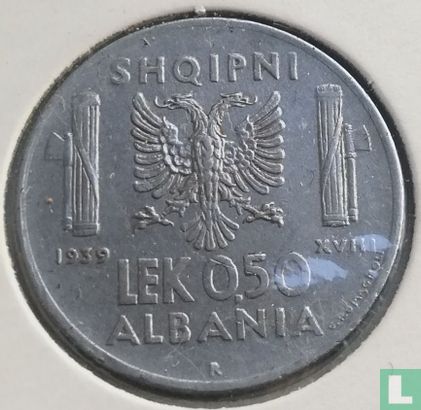 Albania 0.50 lek 1939 - Image 1