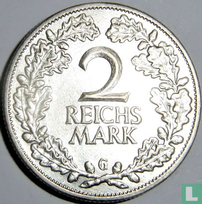 Duitse Rijk 2 reichsmark 1925 (G) - Afbeelding 2