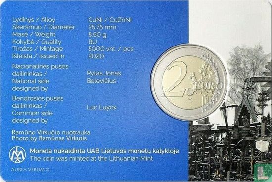 Lituanie 2 euro 2020 (coincard) "Hill of crosses" - Image 2
