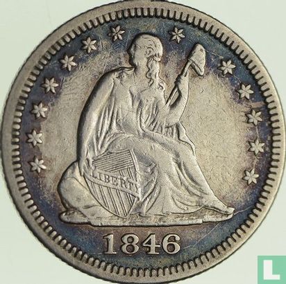 United States ¼ dollar 1846 - Image 1