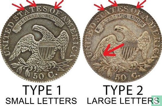 Verenigde Staten ½ dollar 1832 (type 2) - Afbeelding 3