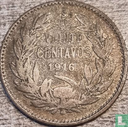 Chili 20 centavos 1916 - Afbeelding 1