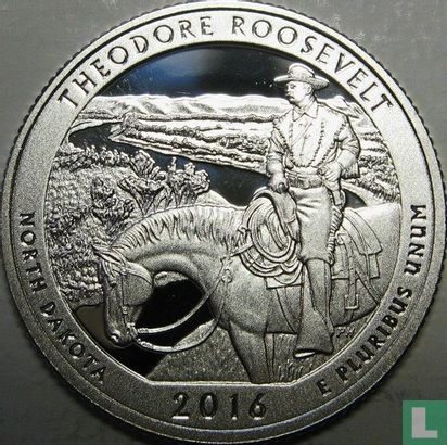 United States ¼ dollar 2016 (PROOF - copper-nickel clad copper) "Theodore Roosevelt national park - North Dakota" - Image 1