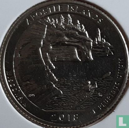 Verenigde Staten ¼ dollar 2018 (PROOF - koper bekleed met koper-nikkel) "Apostle Islands" - Afbeelding 1