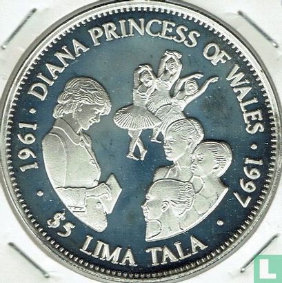 Tokelau 5 tala 1999 (PROOF) "Diana Princess of Wales" - Image 2