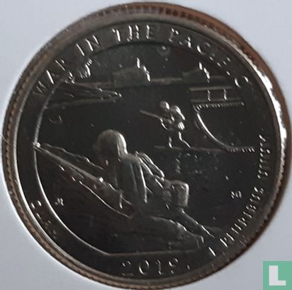 États-Unis ¼ dollar 2019 (BE - cuivre recouvert de cuivre-nickel) "War in the Pacific National Historical Park in Guam" - Image 1