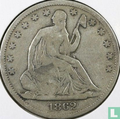 United States ½ dollar 1862 (S) - Image 1