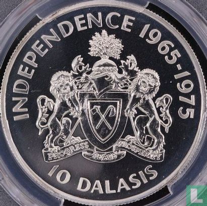 The Gambia 10 dalasis 1975 (PROOF) "10th anniversary of Independence" - Image 1