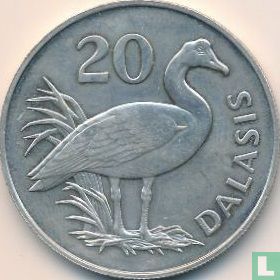 Gambie 20 dalasis 1977 "Spur-winged goose" - Image 2