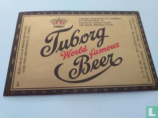 Tuborg world famous beer 