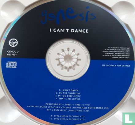 I Can't Dance - Special Collectors Edition - Bild 3
